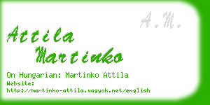 attila martinko business card